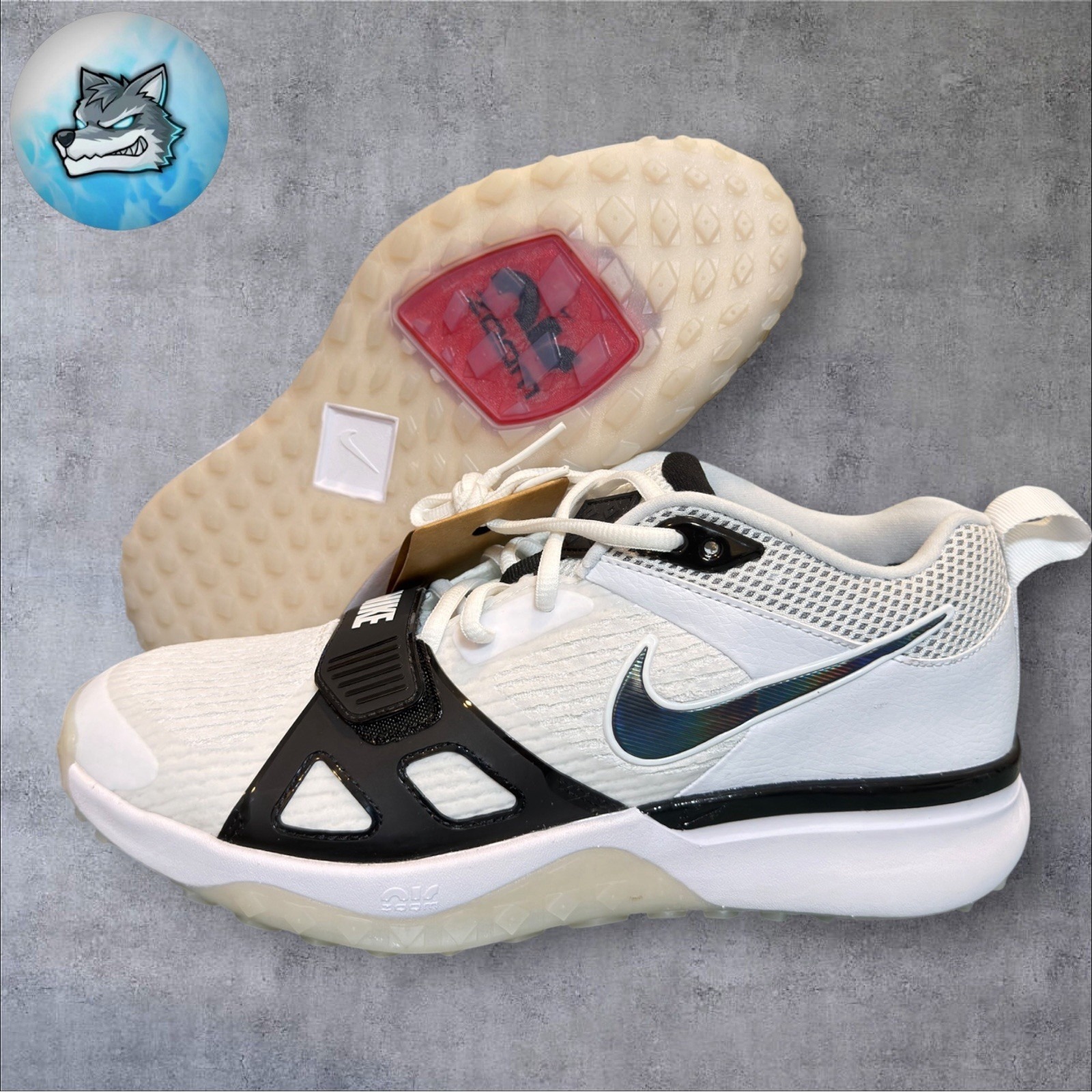 Nike Air Zoom Diamond Elite Turf Men's Size 9.5 White Baseball Shoes Fn4250-100